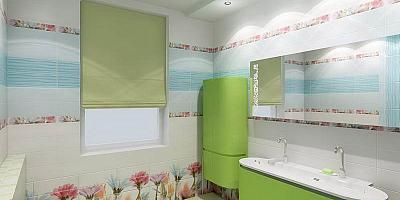 Двухуровневый потолок в ванную